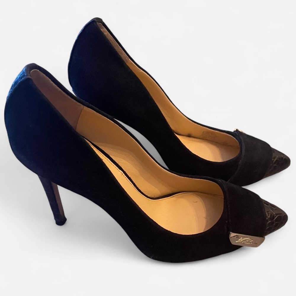Elegant Black & Gold Heels